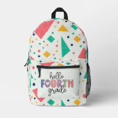 Hallo Cursus kleurrijke geometrische Bedrukte Rugzak (Voorkant)