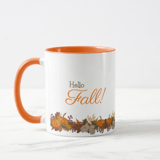 Hallo Custom Herfst Seizoen Koffie Mok (Links)