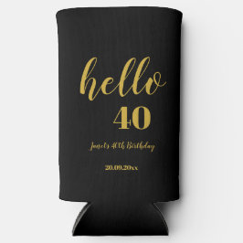 Hallo Custom Zwart & Goud Seltzer Blikjeskoeler