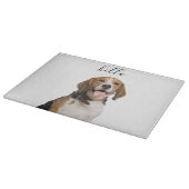 hallo Cute Beagle Dog Mam Foto Snijplank (Hoek)