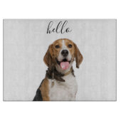 hallo Cute Beagle Dog Mam Foto Snijplank (Voorkant)