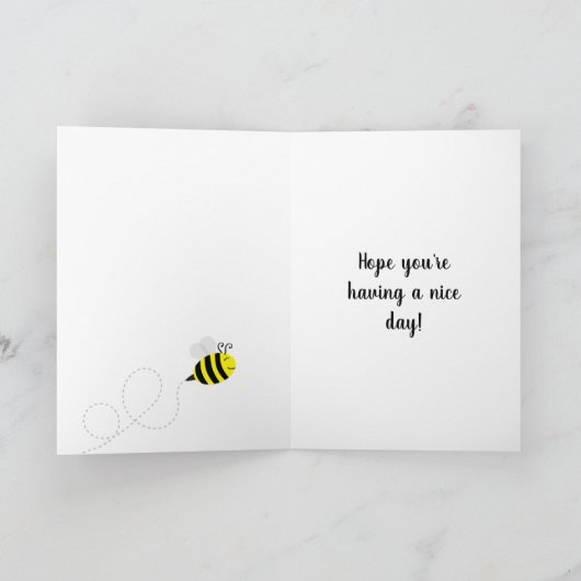 "Hallo" Cute bee Kaart voor elk ogenblik (Binnen)