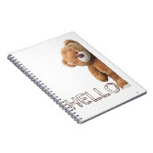 hallo Cute Brown Teddy Bear Notitieboek (Rechterzijde)