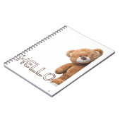 hallo Cute Brown Teddy Bear Notitieboek (Linkerzijde)