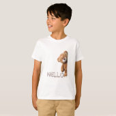 hallo Cute Brown Teddy Bear T-shirt (Voorkant volledig)