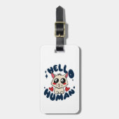 hallo Cute Cat Bagagelabel (Voorkant verticaal)