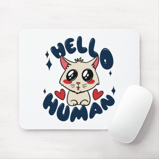 hallo Cute Cat Muismat (Met muis)