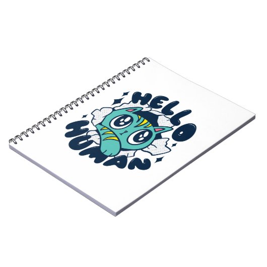 hallo Cute Cat Notitieboek (Linkerzijde)