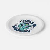 hallo Cute Cat Papieren Bordje (Gekanteld)