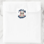 hallo Cute Cat Vierkante Sticker (Tas)