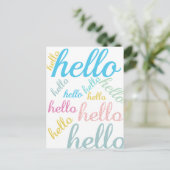 hallo Cute Colorful Hallo Gifts Briefkaart (Staand voorkant)