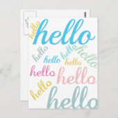 hallo Cute Colorful Hallo Gifts Briefkaart (Voorkant / Achterkant)