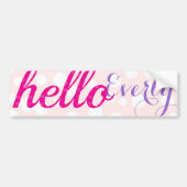 hallo Cute Colorful Hallo Gifts Bumpersticker (Voorkant)
