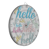 hallo Cute Colorful Hallo Gifts Dartbord (Voorkant Links)