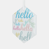 hallo Cute Colorful Hallo Gifts Glas Ornament (Voorkant links)