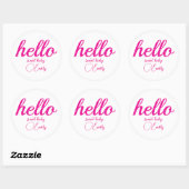 hallo Cute Colorful Hallo Gifts Ronde Sticker (Vel)