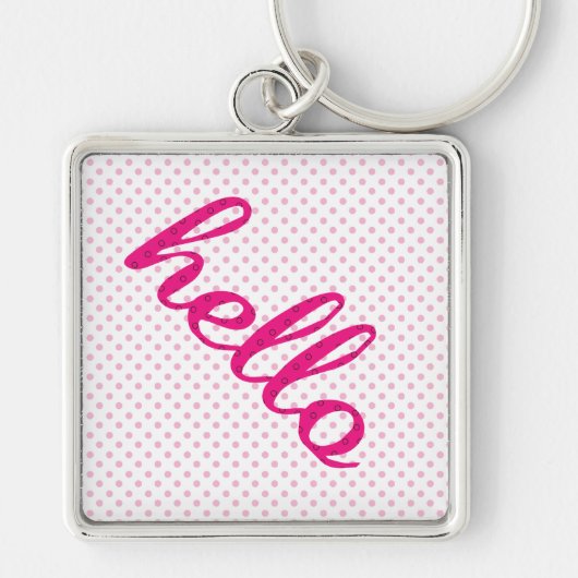 hallo Cute Colorful Hallo Gifts Sleutelhanger (Voorkant)