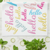 hallo Cute Colorful Hallo Gifts Theedoek (Gevouwen)