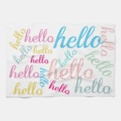 hallo Cute Colorful Hallo Gifts Theedoek (Horizontaal)