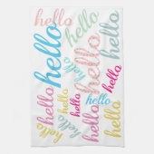 hallo Cute Colorful Hallo Gifts Theedoek (Verticaal)