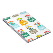 hallo Cute Colorful Hallo Notitieboek (Rechterzijde)