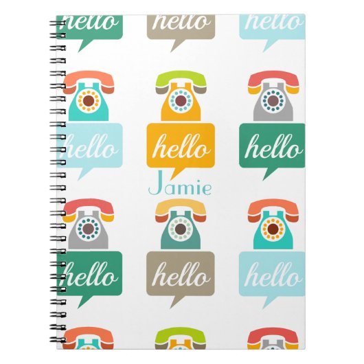 hallo Cute Colorful Hallo Notitieboek (Voorkant)