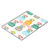 hallo Cute Colorful Hallo Notitieboek (Linkerzijde)