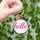 hallo Cute Colorful Hallo Sleutelhanger (Hand)