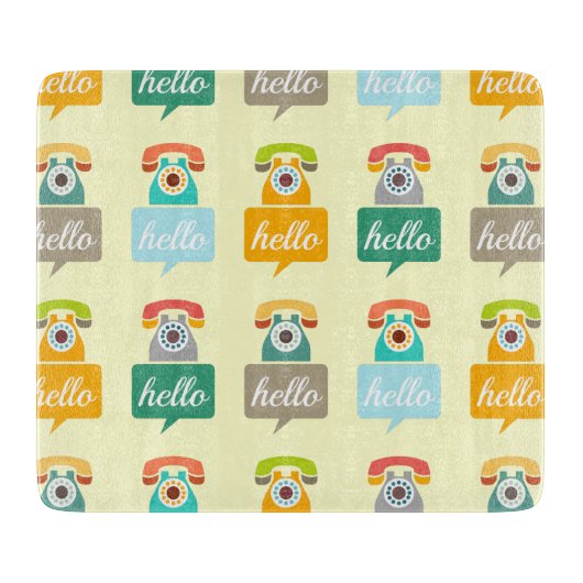 hallo Cute Colorful Hallo Snijplank (Voorkant)