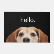 hallo Cute Funny Beagle Dog Face Black