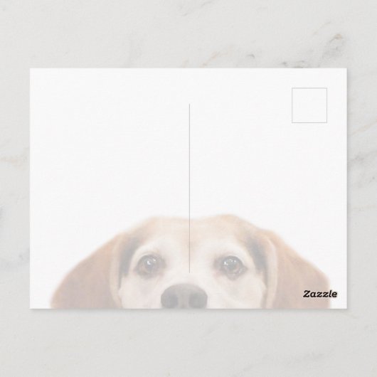 hallo Cute Funny Beagle Dog Modern Trendy Blank Briefkaart (Achterkant)