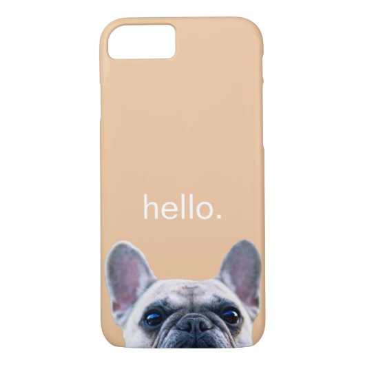 hallo Cute Funny French Bulldog Modern Trendy Case-Mate iPhone Case (Achterkant)