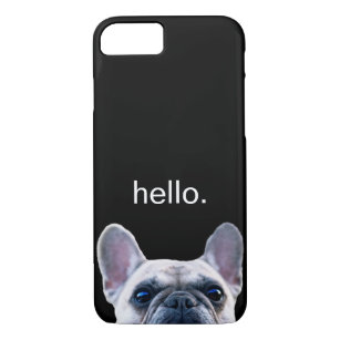 hallo Cute Funny French Bulldog Modern Trendy iPhone 8/7 Hoesje