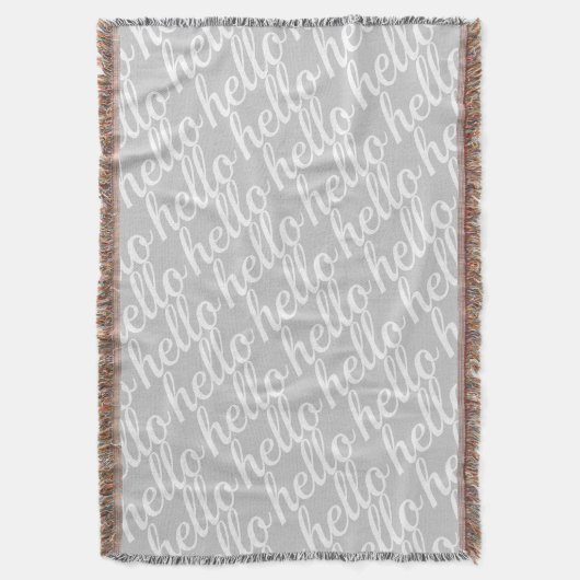 hallo Cute Gray en White Hallo Gifts Deken (Voorkant Verticaal)