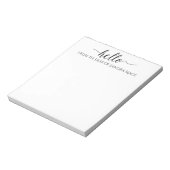 hallo Cute Retro Typography Hallo Notitieblok (Linkerzijde)