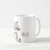 Hallo Cute Wasbeer Dier Koffiemok (Voorkant rechts)