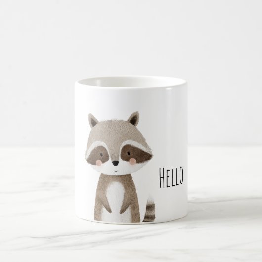 Hallo Cute Wasbeer Dier Koffiemok (Center)