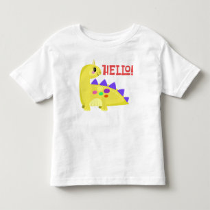hallo! Cute Yellow Baby Dinosaur Toddler T-Shirt
