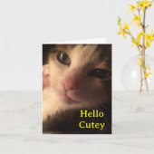 Hallo Cutey Kaart (Gele Bloem)