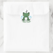 Hallo Cutie Frog Sticker – Mooie Aesthetic Ronde S (Tas)