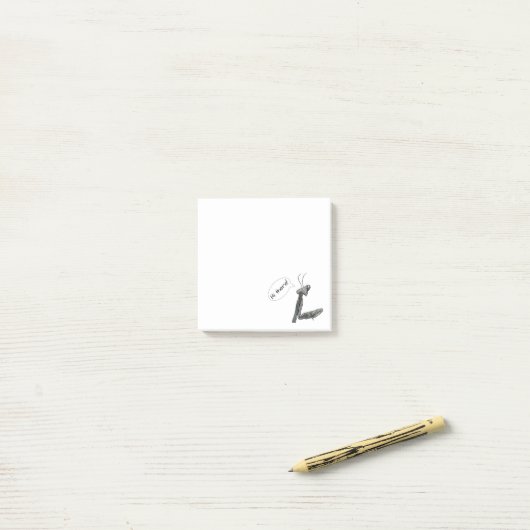 Hallo daar Bidprent Post-it® Notes (Op bureau)