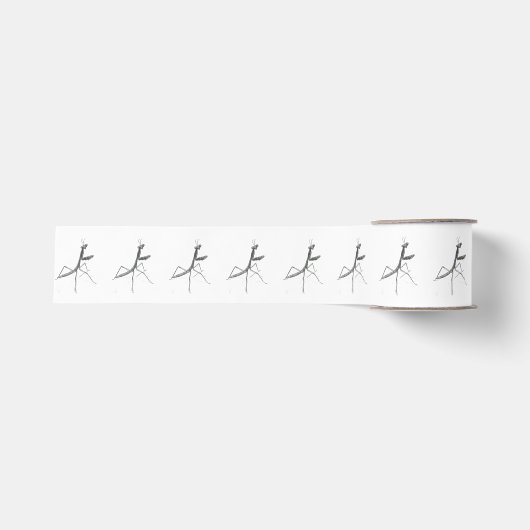 Hallo daar! bidsprinkhaan grosgrain lint (Voorkant)