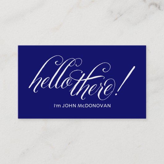 hallo daar! Blauw Visitekaartje (Voorkant)