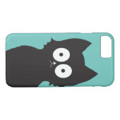 hallo daar! | Blauwgroen zwart Kat Silhouette Case-Mate iPhone Case (Achterkant (Horizontaal))