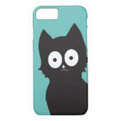 hallo daar! | Blauwgroen zwart Kat Silhouette Case-Mate iPhone Case (Achterkant)