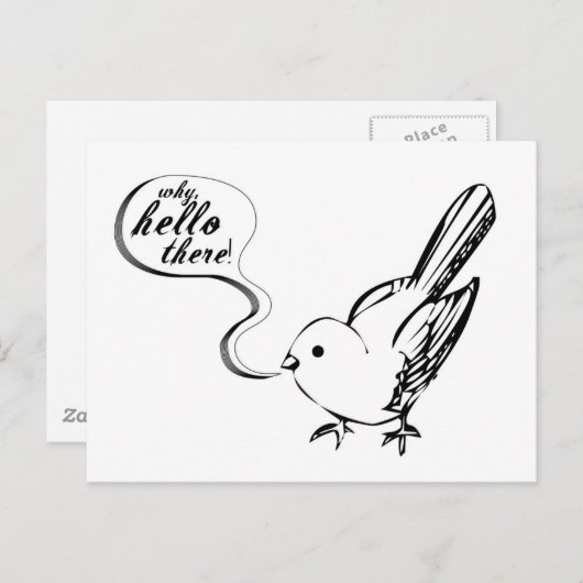 Hallo daar. briefkaart (Voorkant / Achterkant)