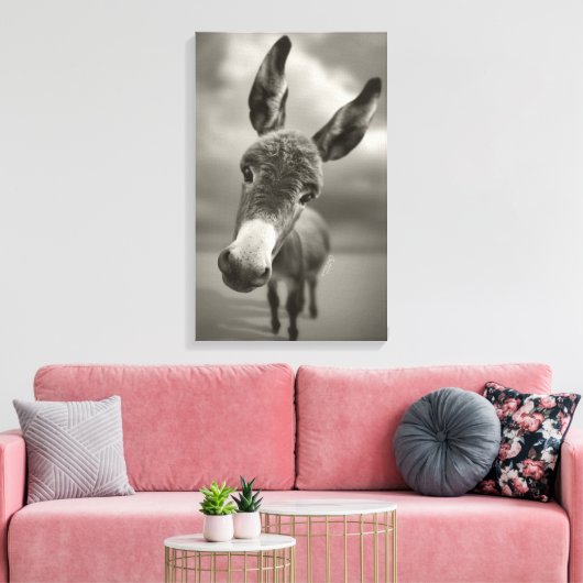 Hallo daar canvas afdruk (Insitu (Woonkamer))