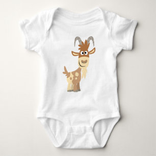 "Hallo daar!" Cute Cartoon Goat Baby Apparel Romper