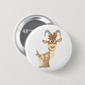 hallo daar! Cute Cartoon Goat Ronde Button 5,7 Cm (Voorkant /achterkant)