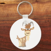 hallo daar! Cute Cartoon Goat Sleutelhanger (Voorkant)